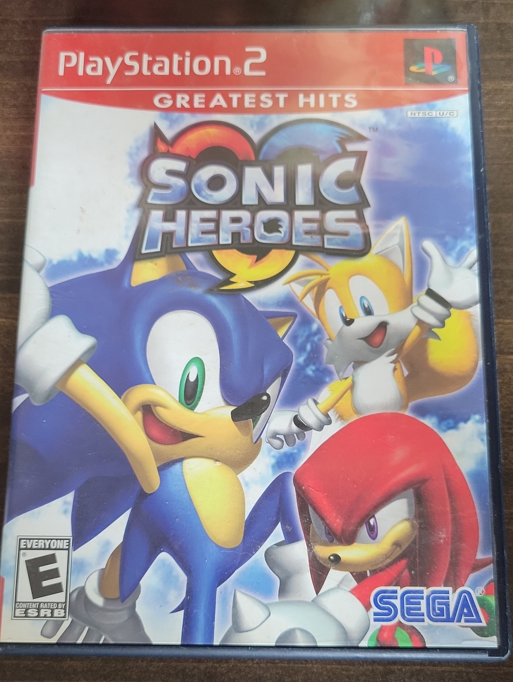 Sonic Heroes (PlayStation 2) - Blue/Red Game Case/Manuel ONLY